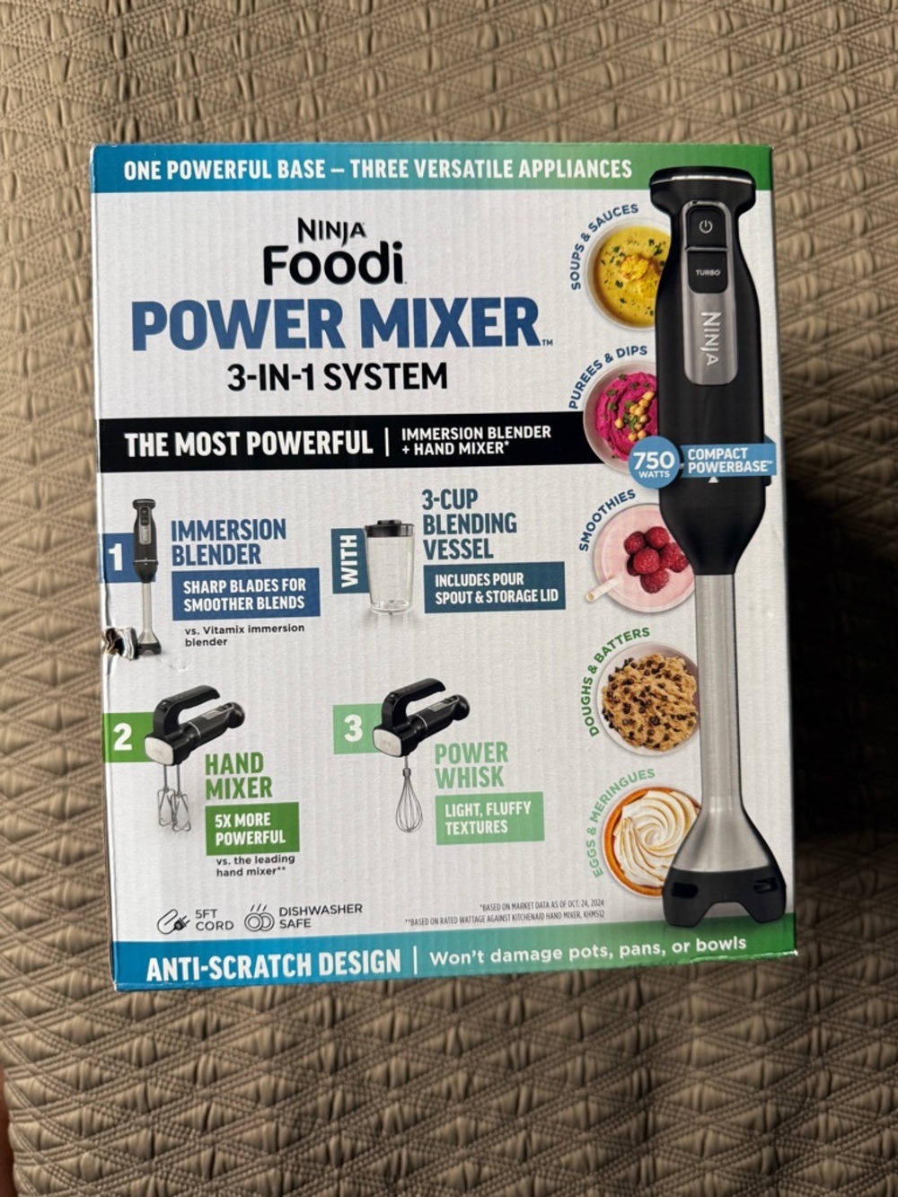 Ninja Foodi Power Mixer 3-in-1 System - Black/Silver NEW IN BOX